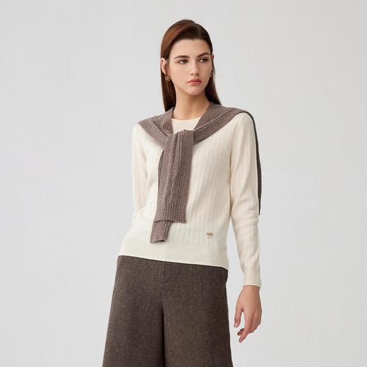 【纯色百搭羊绒披肩】羊绒世家秋冬新款女士100%山羊绒多色百搭保暖披肩围巾 商品图1