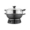 电炒锅34cm锅体304不锈钢 双旋钮控制 四段火力调节 HDC-DMZ3404 2100W304不锈钢 商品缩略图2