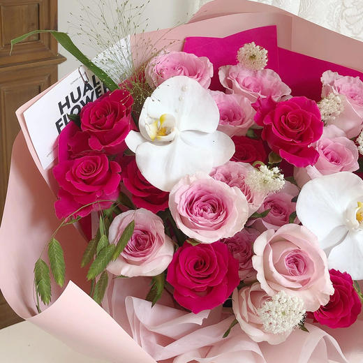 海棠未眠（洛神弗洛伊德玫瑰混搭花束） 商品图2
