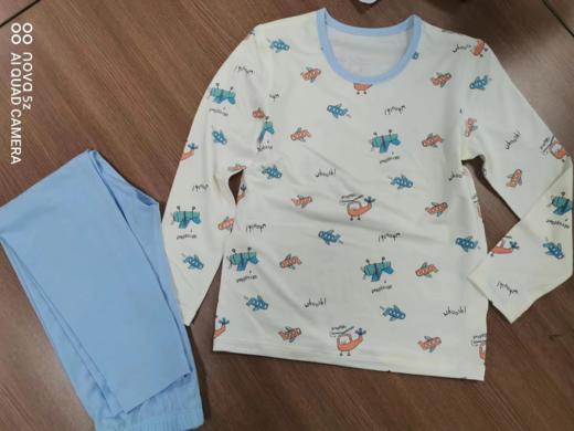 线下高端品牌工厂直出备兰精莫代尔儿童内衣套装! 手感柔软顺滑，吸湿透气! 50支超细奥地利进口兰精莫代尔 美国杜邦莱卡氨纶混纺，给孩子安全又舒服的体验! 商品图3