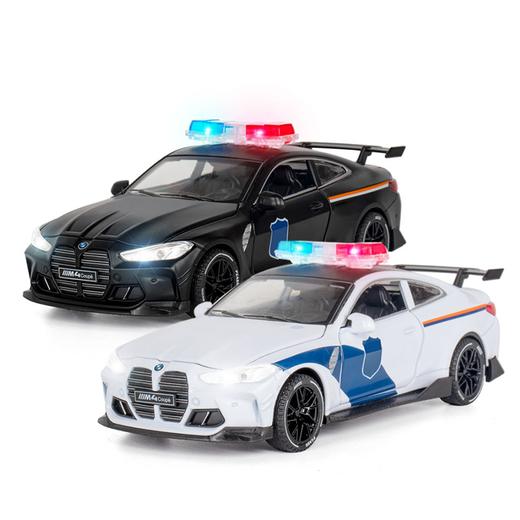 【宝马M4井车】合金车身四开门汽车模型 儿童玩具车仿真井笛车模 商品图0