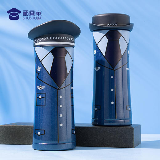 【制服保温杯（可定制）】制服款不锈钢保温杯男女大容量水杯创意喝水杯子 商品图2