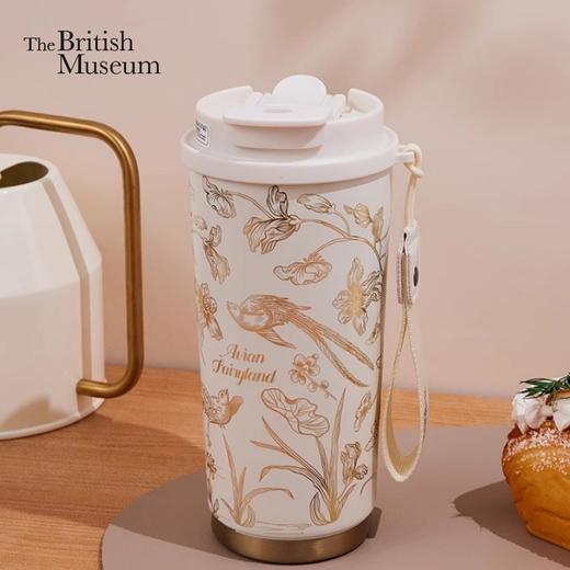 大英博物馆东方梦境系列 灵羽芳地带吸管车载户外便携咖啡保温杯500ml 商品图0