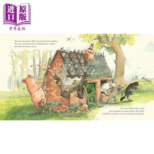【中商原版】三只小狼和大坏猪 Three Little Wolves And The Big Bad Pig英文原版 儿童绘本故事书 动物故事 进口读物6岁+ 商品图2