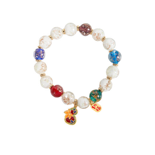 大英博物馆新年系列 香灰琉璃景泰蓝葫芦福禄手链祈福好运男女通用首饰礼盒 商品图4