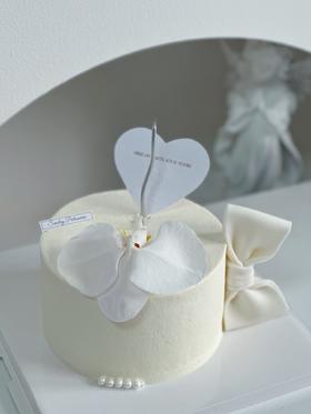 简约奶油蛋糕 | 鲜果原味奶油 - 蝴蝶兰