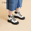 【自营】C.BANNER/千百度  CBANNER千百度女靴冬季新款高帮鞋拼接短靴 A23581018C01 商品缩略图1