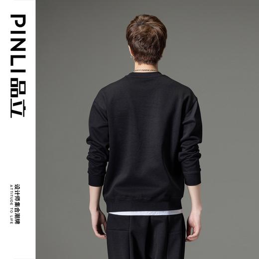 PINLI品立秋季新品烫钻圆领卫衣男士潮牌老虎头宽松长袖上衣BV233109029 商品图2