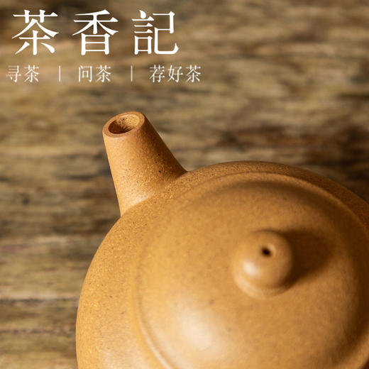 茶香记 润砂堂 金黄团泥重炮手紫砂壶 具轮珠 壶型经典 颗粒感强 商品图3