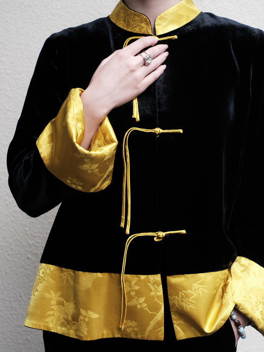 盛唐牡丹 |真丝丝绒喜上眉梢双面穿外套 商品图1