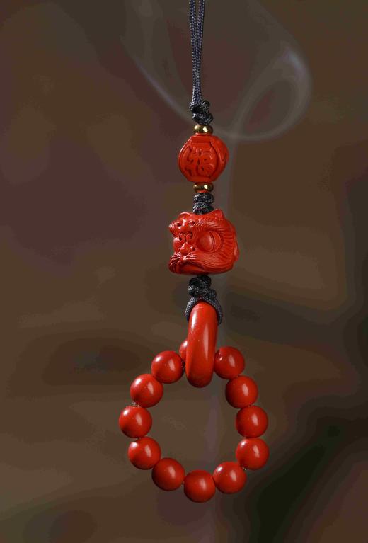 朱砂醒狮手机链 商品图0