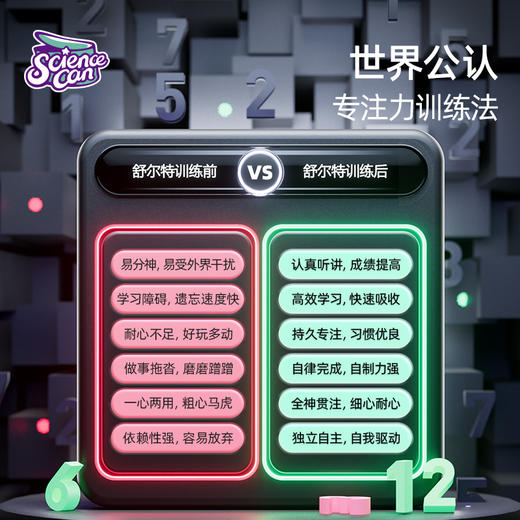 科学罐头舒尔特方格  每天畅玩10分钟，让孩子轻松玩出专注力 商品图2