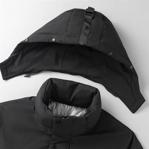 【白鹅绒 银貉子毛领】罗蒙秋冬男装羽绒服高充绒两穿中长款男士羽绒服 商品图8