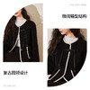 西遇韩系羊羔毛外套女2023秋冬新款复古高级感慵懒风圆领开衫上衣D0038383 商品缩略图2