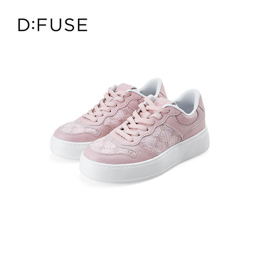 Dfuse迪芙斯2024春季新款圆头休闲百搭刺绣厚底运动鞋DF41112012 商品图8