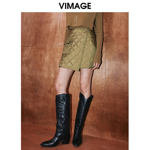VIMAGE纬漫纪冬季新款时尚气质个性显瘦百搭包臀半身裙短裙女V2006630 商品图3
