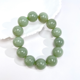 和田玉单圈-且末蓝圆珠