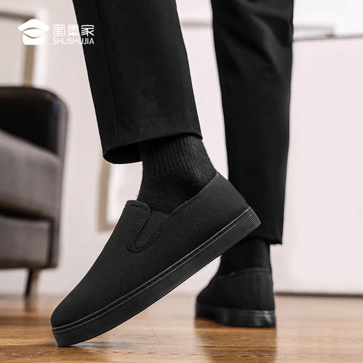 【加绒经典硫化布鞋】加厚保暖一脚蹬棉鞋办公室可穿休闲鞋老北京布鞋 商品图4