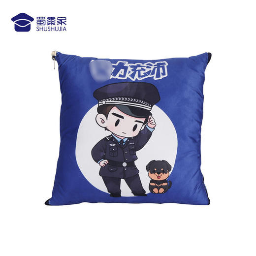 【J力充沛罗威纳款抱枕被】柔软舒适靠枕靠垫 抱枕被子两用 商品图5