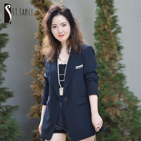圣三利女装春款纯色西装SL121A09