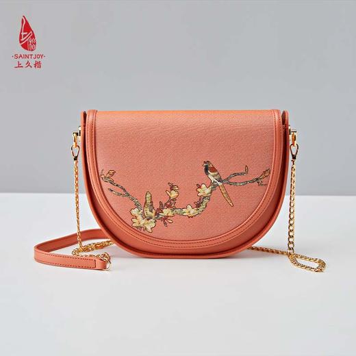SAINTJOY/上久楷 宋锦斜背包 双鹊报喜 BWS23B0901 商品图6