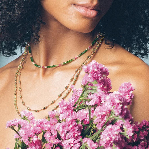 订购8周到｜Tityaravy-SHRI-碧玺 锆石 项链［法国设计师］ 商品图1