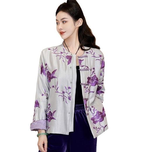 新中式复古国风，改良式唐装棉衣禅意国潮刺绣宽松款民族风外套OG-9590 商品图4