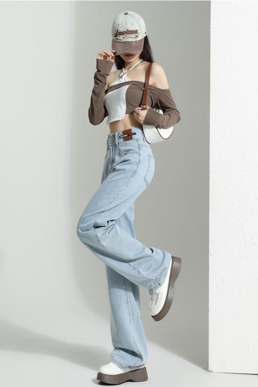 【加绒加厚】DANMO复古加绒牛仔裤 显瘦不挑人 遮肉大长腿 商品图3