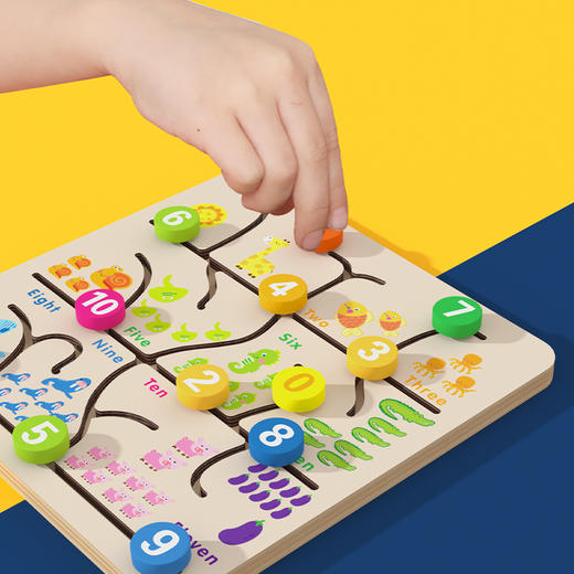 儿童走位数字迷宫玩具走珠益智力动脑逻辑思维专注力7训练3到6岁4 商品图2