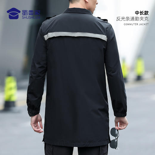 【升级款反光条通勤夹克】男款连帽透气 户外训练防风外套 商品图7