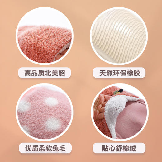 暖水袋灌水大号防爆加厚pvc橡胶内胆家用可爱卡通毛绒注水热水袋 商品图2