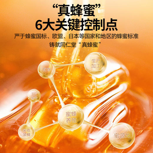 【正宗同仁堂品牌】北京同仁堂 枣花蜂蜜800克 漏斗型瓶装 原料纯粹 拒绝添加 便携易使用SY 商品图6