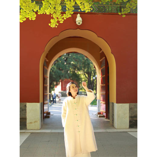 【抖音专属】大衣（23801508-骨缥） 商品图1