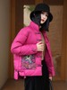 丁摩 新中式复古印花羽绒服女冬季短款保暖大码宽松羽绒外套3ZF-102301 商品缩略图3