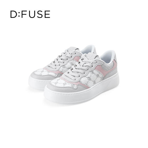 Dfuse迪芙斯2024春季新款圆头休闲百搭刺绣厚底运动鞋DF41112012 商品图2