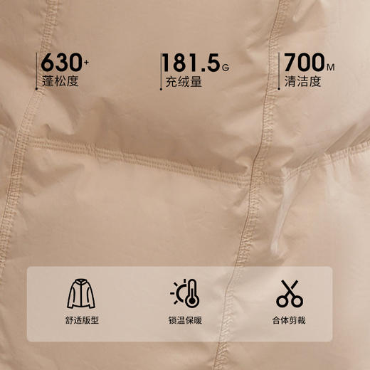 毛领连帽落肩宽松长款羽绒服女秋冬新款简约加绒保暖外套V2538497 商品图4