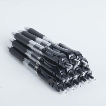 天章 （TANGO）中性笔签字笔 黑色水性笔 按动笔 0.7mm子弹头 12支装 书写顺滑 商务办公用品文具 商品图3