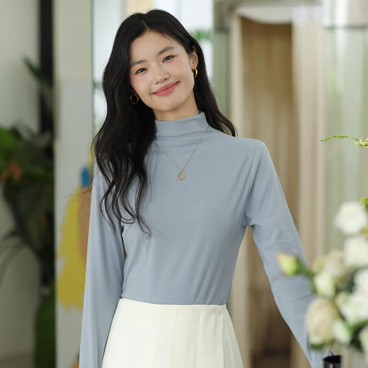 壳木糯叽叽打底衫 膨体绒面料 软糯亲肤 遮肉显瘦 百搭不挑人 商品图12