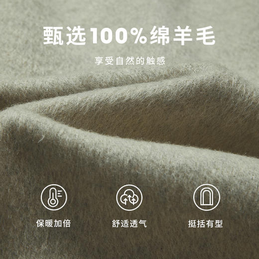 西遇日系毛呢外套女秋冬新款高级感牛角扣小个子学院风大衣D0038379 商品图4