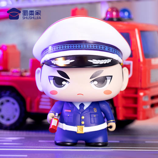 【蓝朋友消防公仔】小J天团二代公仔创意造型玩具手办精致办公公仔摆件送礼礼品礼物 商品图0