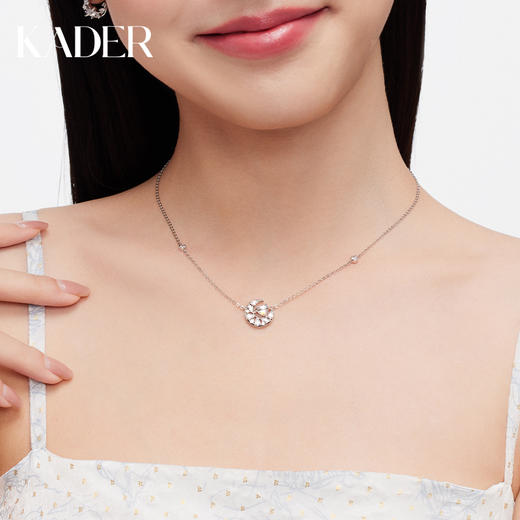 KADER卡蒂罗 梦幻心月项链 女925银小众设计高级锁骨链生日礼物2023新款 商品图0