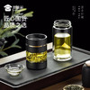 【可定制二代两用茶水分离杯套装】室内办公泡茶水杯 大容量触盖显温保温杯玻璃杯 商品缩略图1