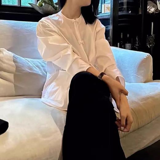 裁缝学苑AS131新中式盘扣圆领衬衫纸样女装长袖打底上衣小衫样板 商品图2
