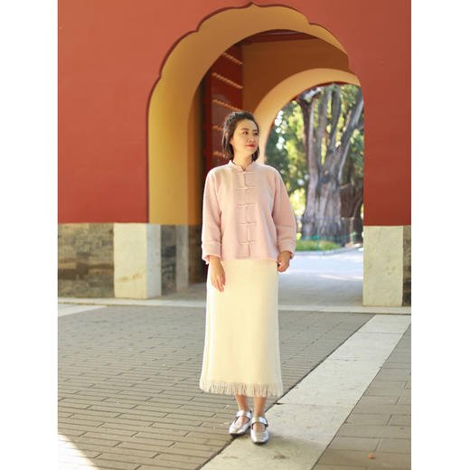 中式羊绒衫（23815009-樱花粉）+23809428药花白160 商品图1