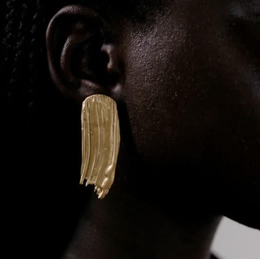 北京仓｜Mass Lee-Portrait-金色 耳钉［比利时设计师］ 商品图1