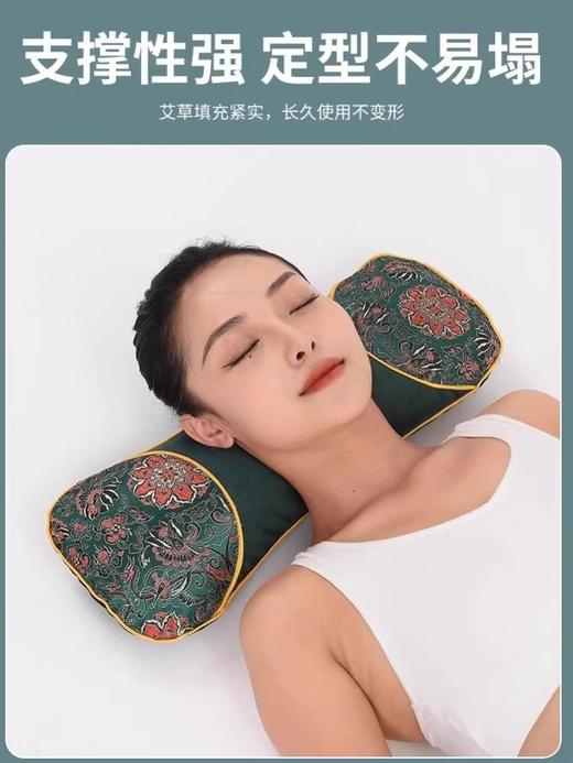 【艾灸枕  发热艾草骨头枕】电加热艾草颈椎骨头枕艾灸热敷护颈椎睡觉专用助睡眠多功能养生枕 商品图5