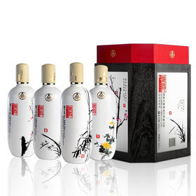 五粮液股份 酿神梅兰竹菊58度500ml*4瓶陶瓷礼盒装 浓香型白酒