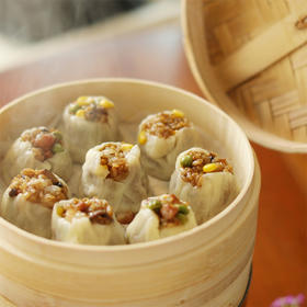 五彩腊肠烧麦8个/袋 皮薄馅大 咸香软糯 速食早餐代餐