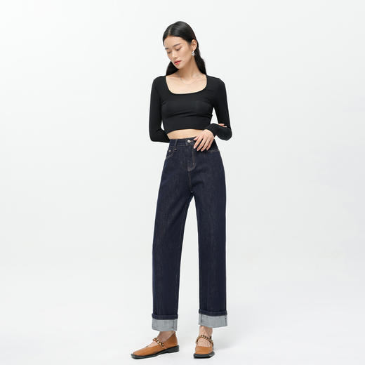 HEY+JEANS 高端系列蓄热保暖牛仔裤 7067+四季款喇叭裤9023 商品图3