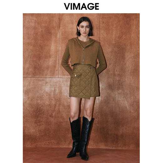 VIMAGE纬漫纪冬季新款时尚气质个性显瘦百搭包臀半身裙短裙女V2006630 商品图1